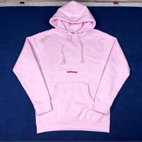 Saintwoods Other - Saintwoods Pink Hoodie Pullover Made in Canada Size S Embroidered Logo SSENSE